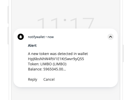 Whale wallet alerts